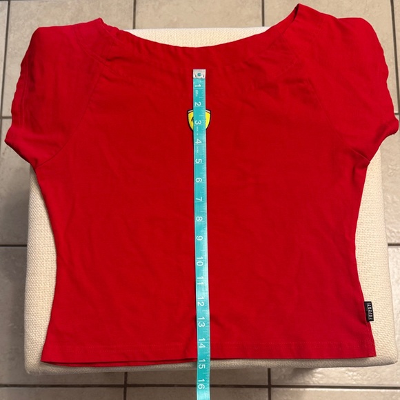 Ferrari Red Womens' Short Sleeve Tee with Shield Logo Size 2 - great condition - Picture 3 of 12
